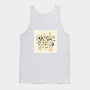 Hike more, worry less quote lettering illustration Tank Top